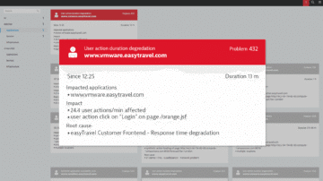 Immediate problem insight in Dynatrace screenshot