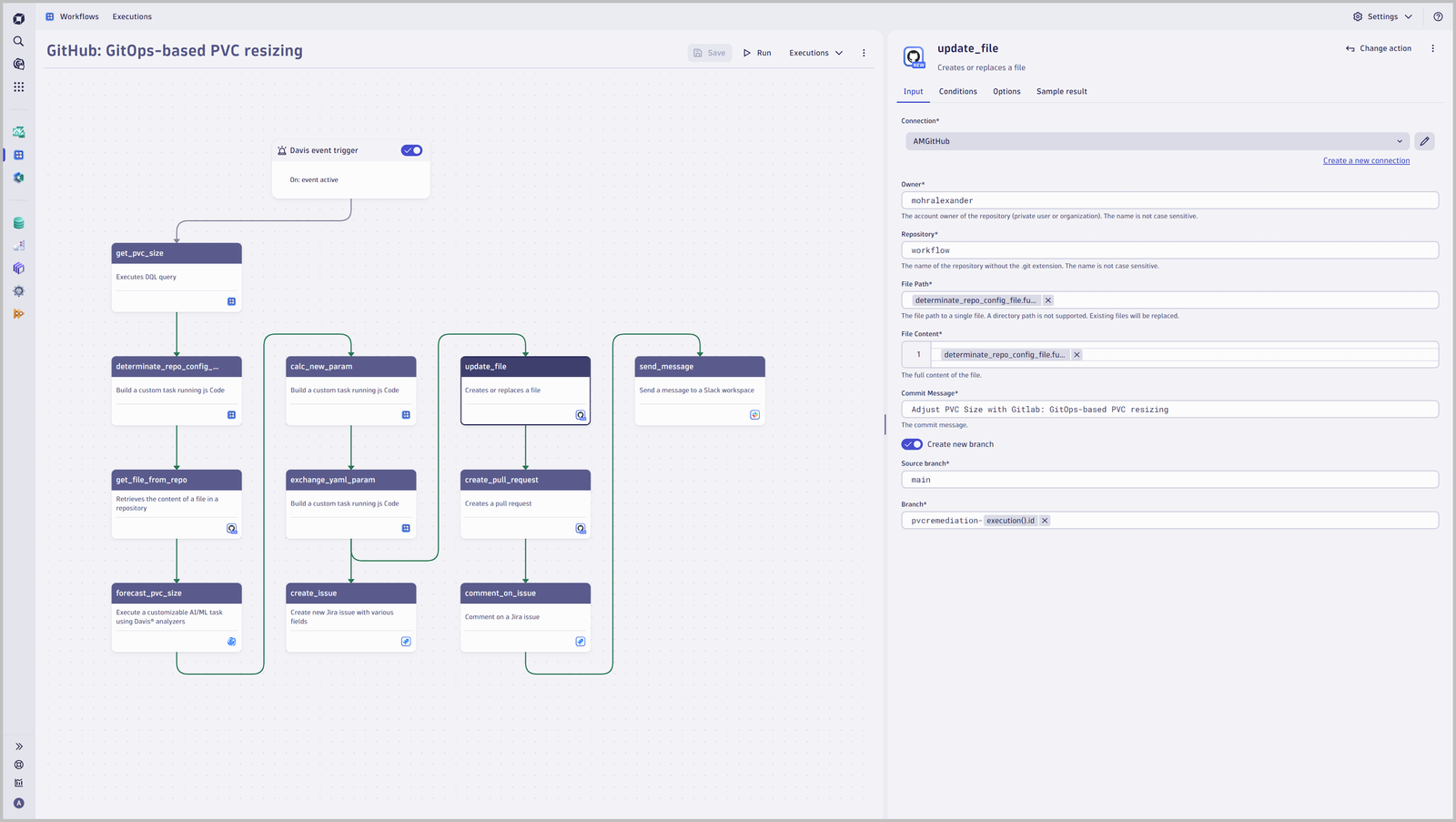 - Follow a GitOps-compliant approach and amend configuration files in the underlying state repository 
- Retrieve files from a GitHub repository