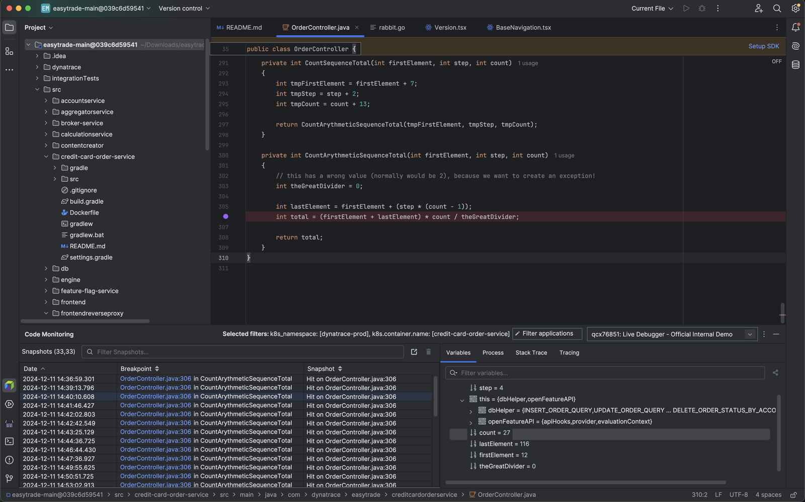 Real-time snapshots with JetBrains PlugIn