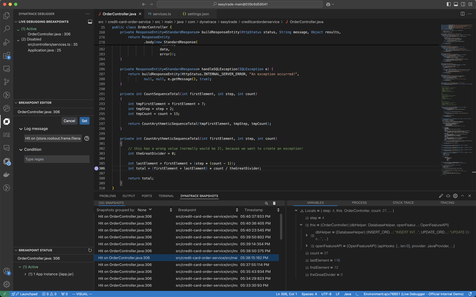Real-time snapshots with VS Code PlugIn