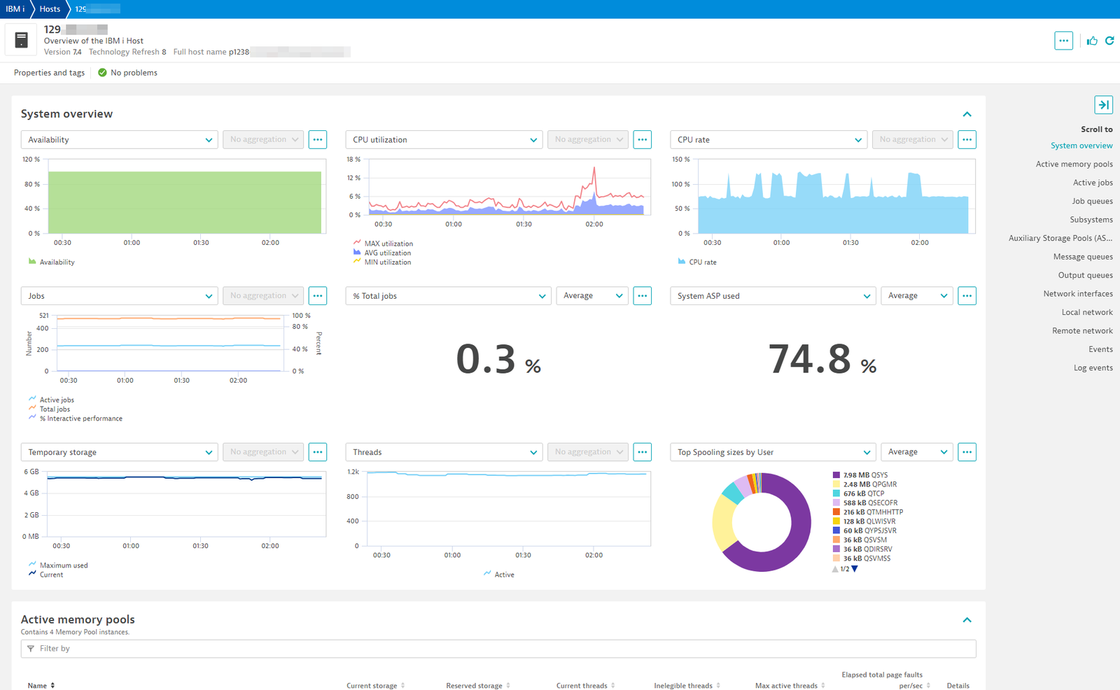 Host view - System overview