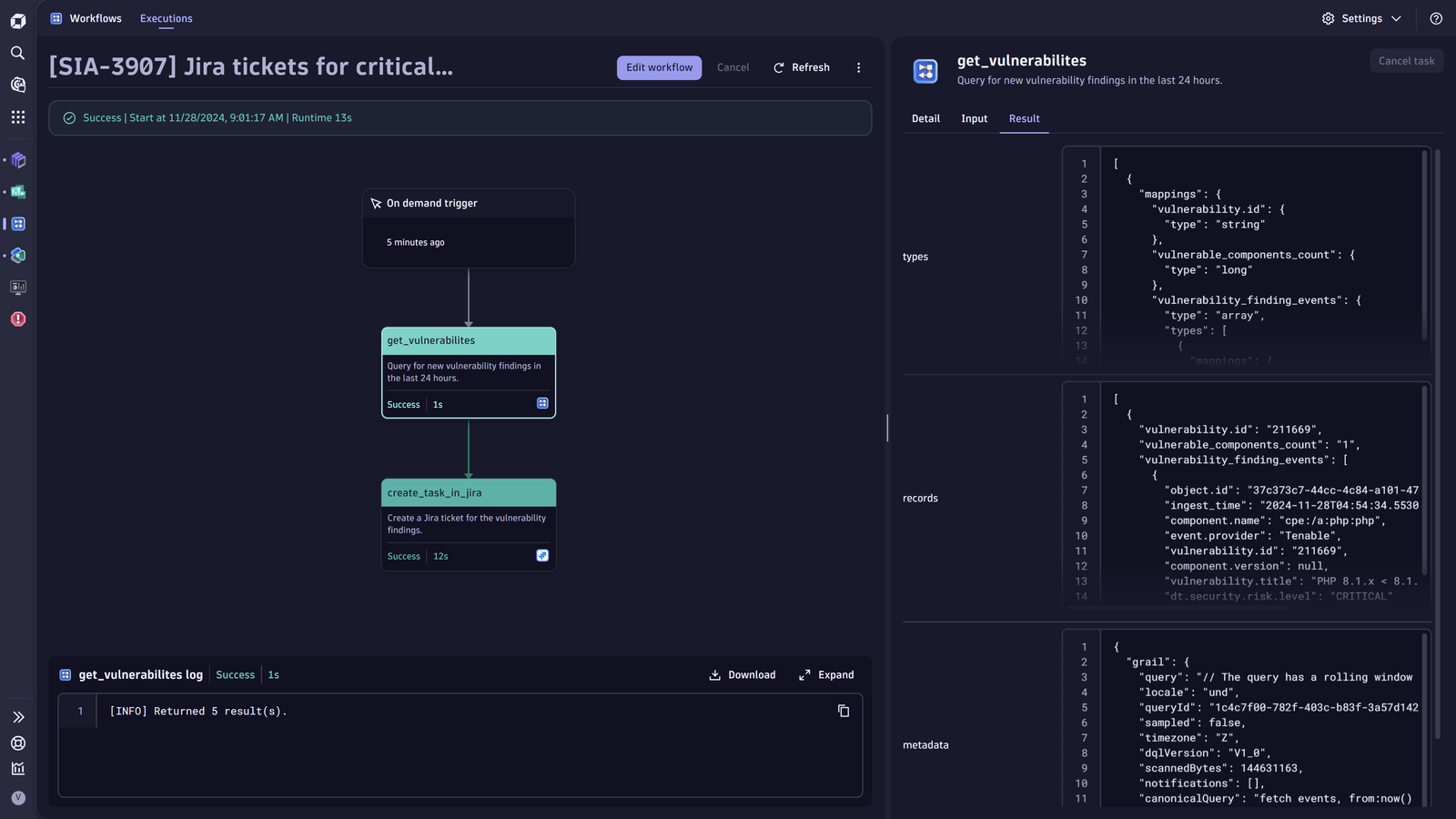 Sample workflow.