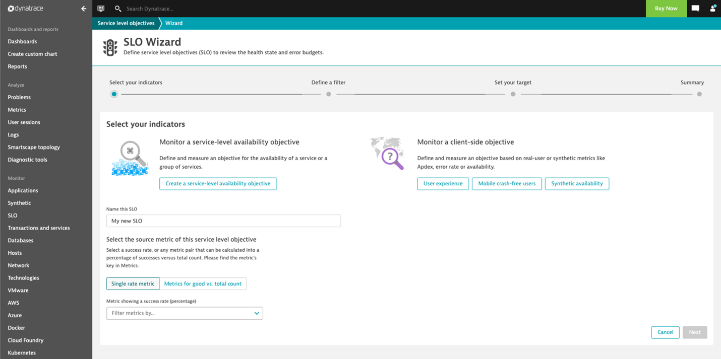 In-product guidance accelerates SLO setup for confident deployments