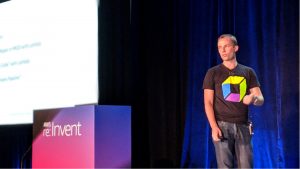 Dynatrace employee on stage