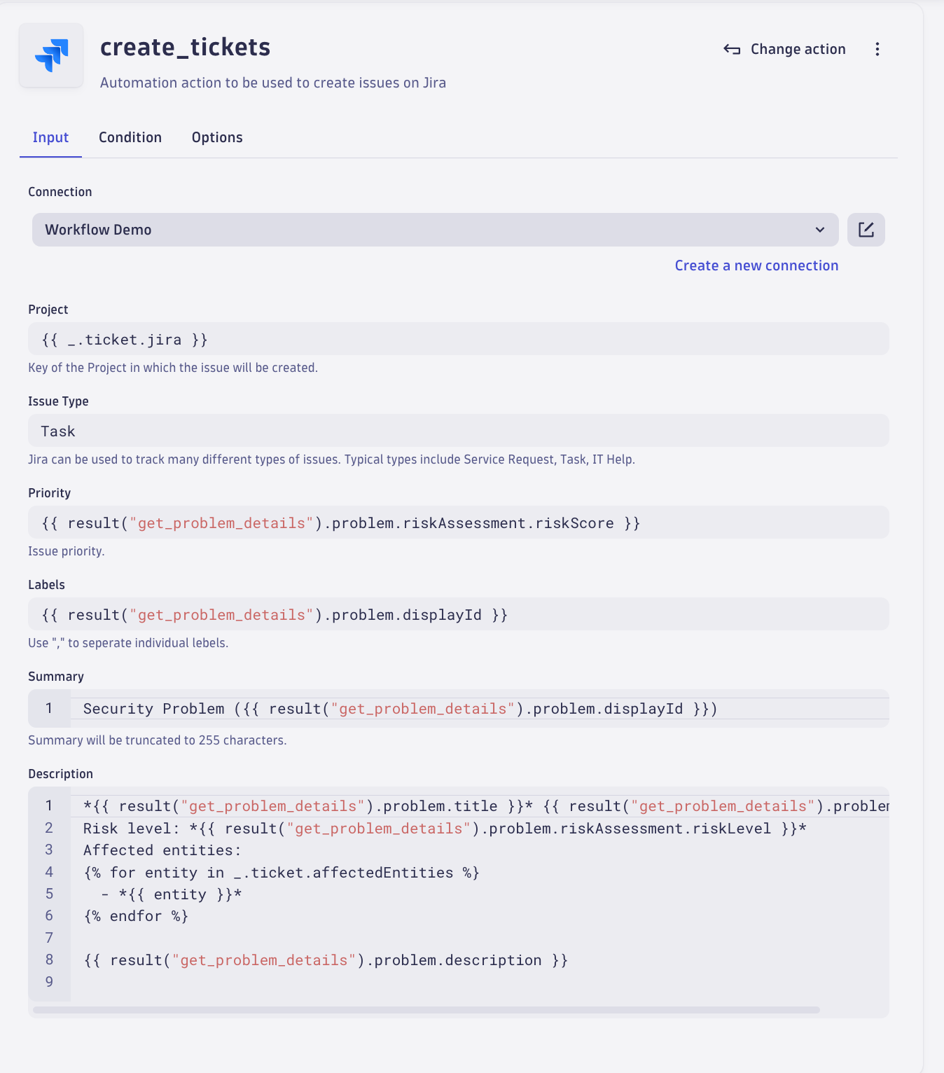 Automated creation of a context-rich Jira ticket.