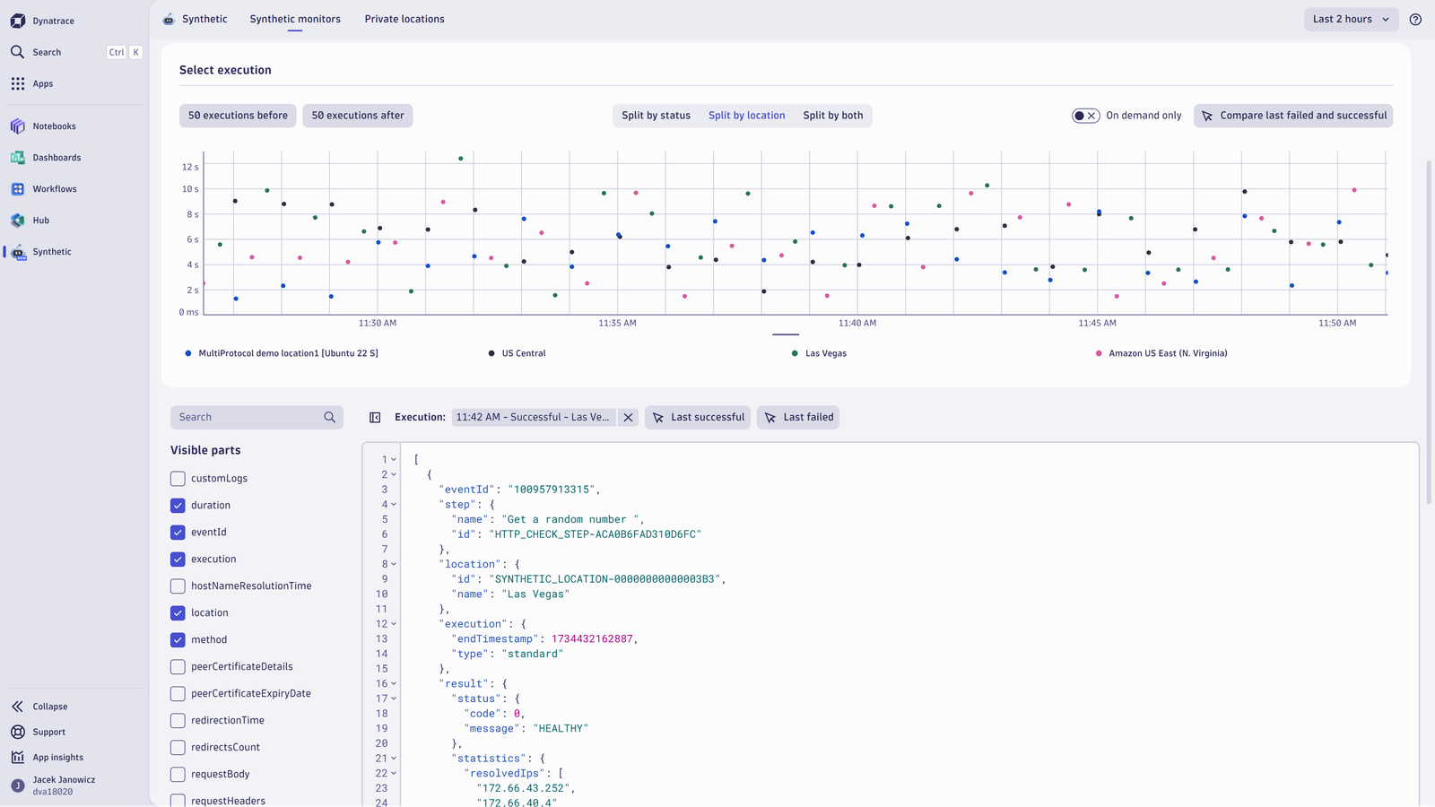 Figure 2. HTTP monitor execution details