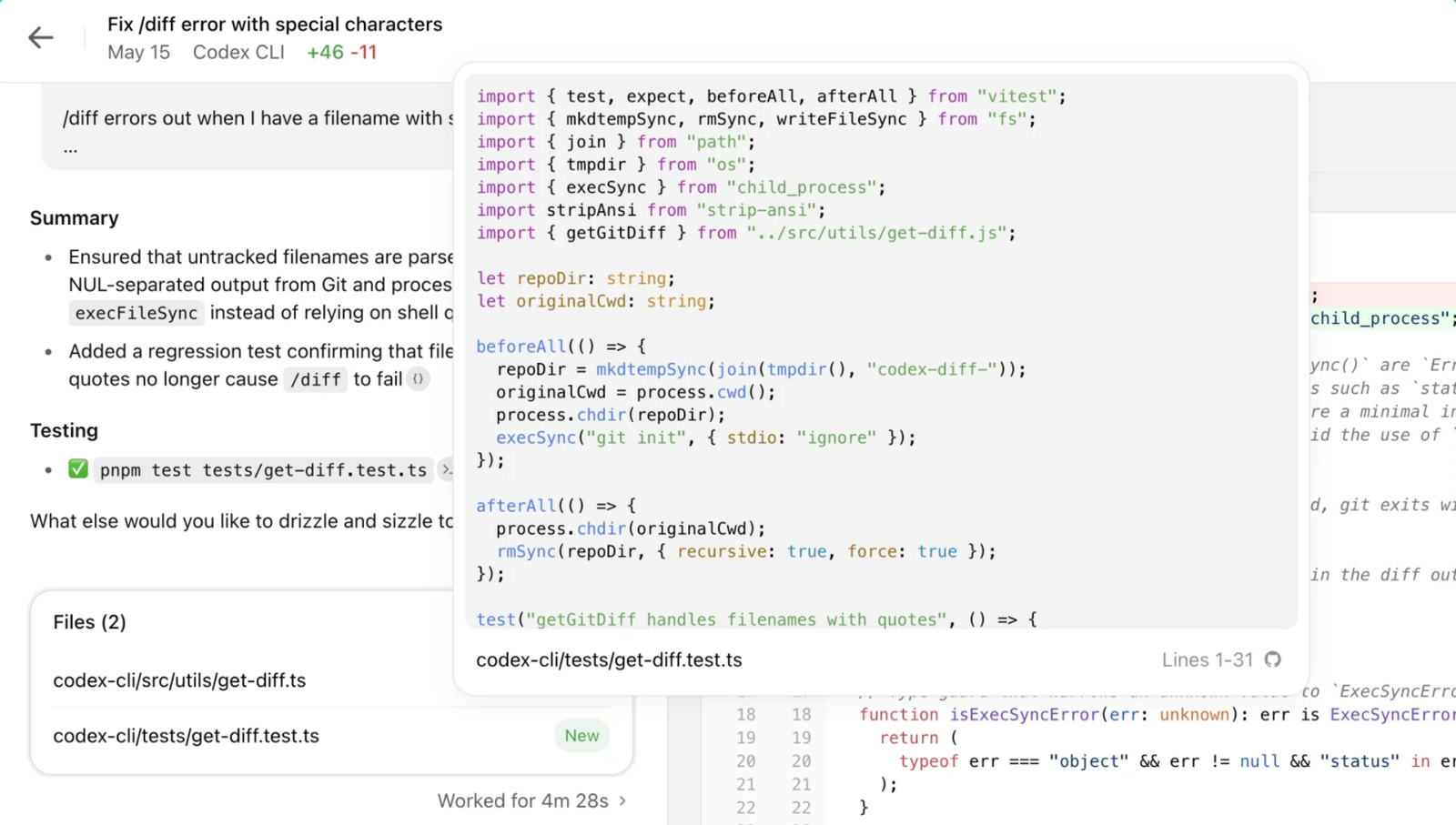 OpenAI Agents SDK Codex assistant code example