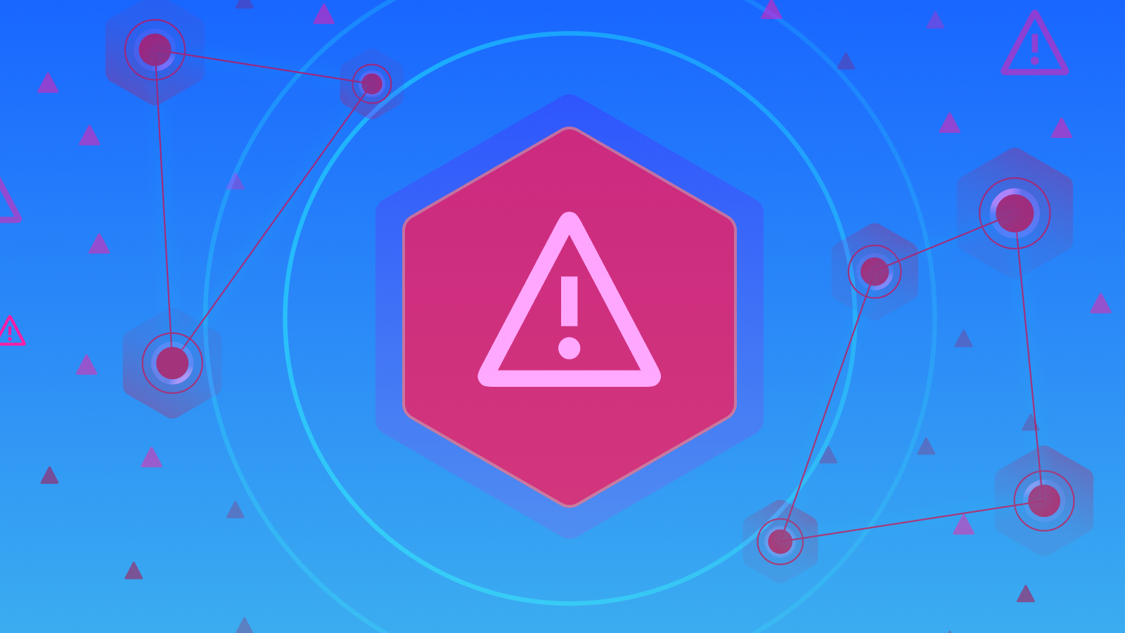 A red sextagon containing an alert icon representing Dynatrace observability prediction 3
