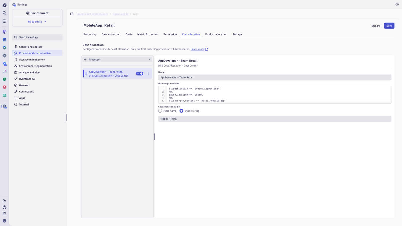 Set cost-related attributes as part of your central processing in OpenPipeline or reuse attributes from your source