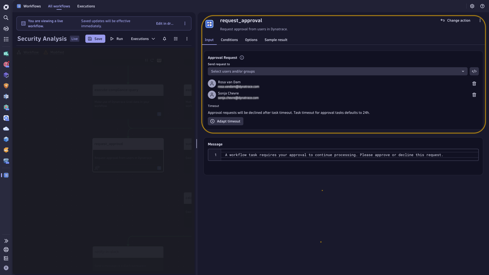 Add human control to any of your workflow steps.