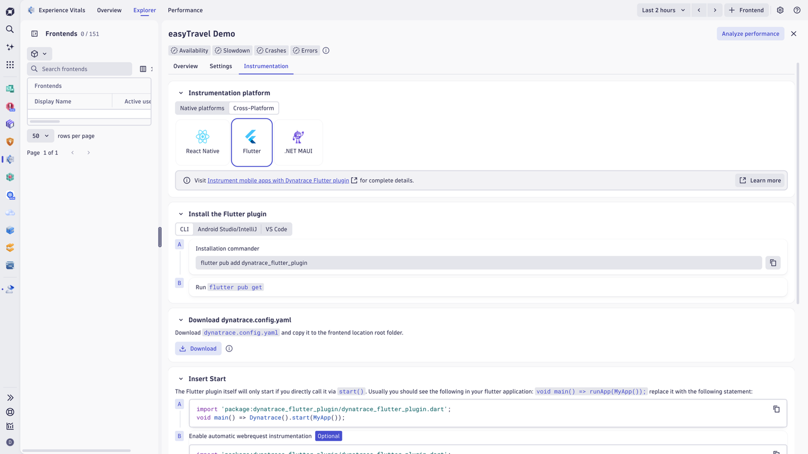 Error Explorer Instrumentation in Dynatrace screenshot